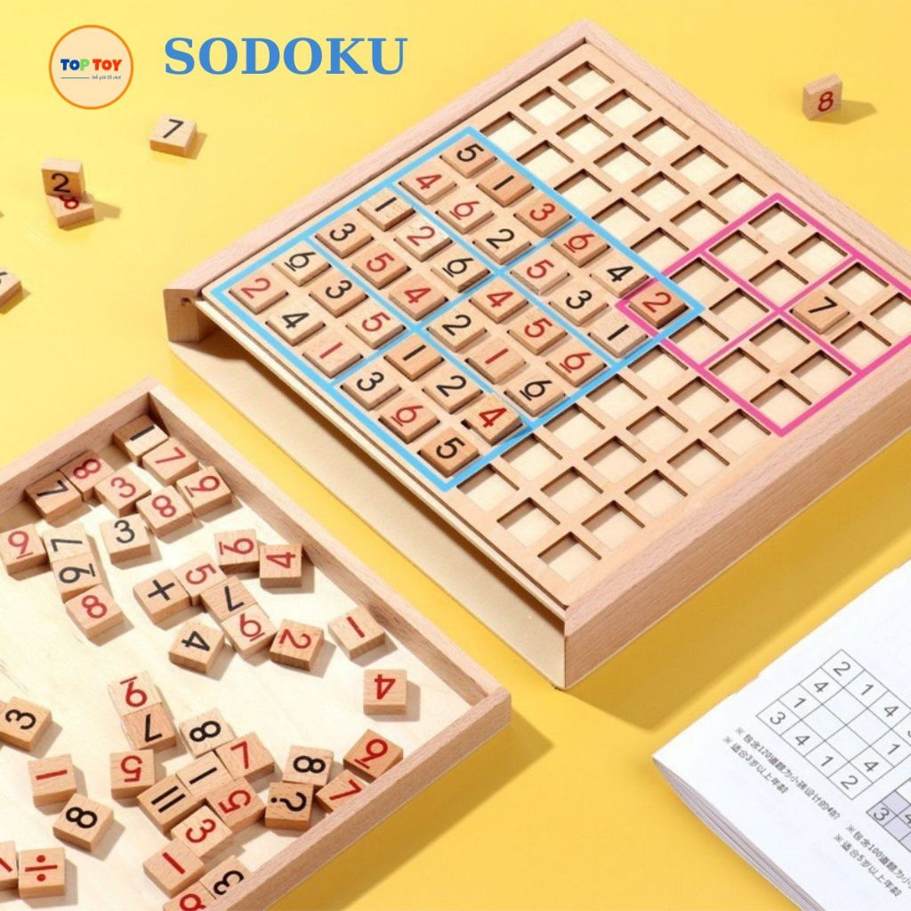 ชุดของเล่น Sodoku ไม้, ของเล่นปัญญา Sodoku, เกมจัดตัวเลขช่วยการคิดเชิงตรรกะเพิ่มความคิดสร้างสรรค์