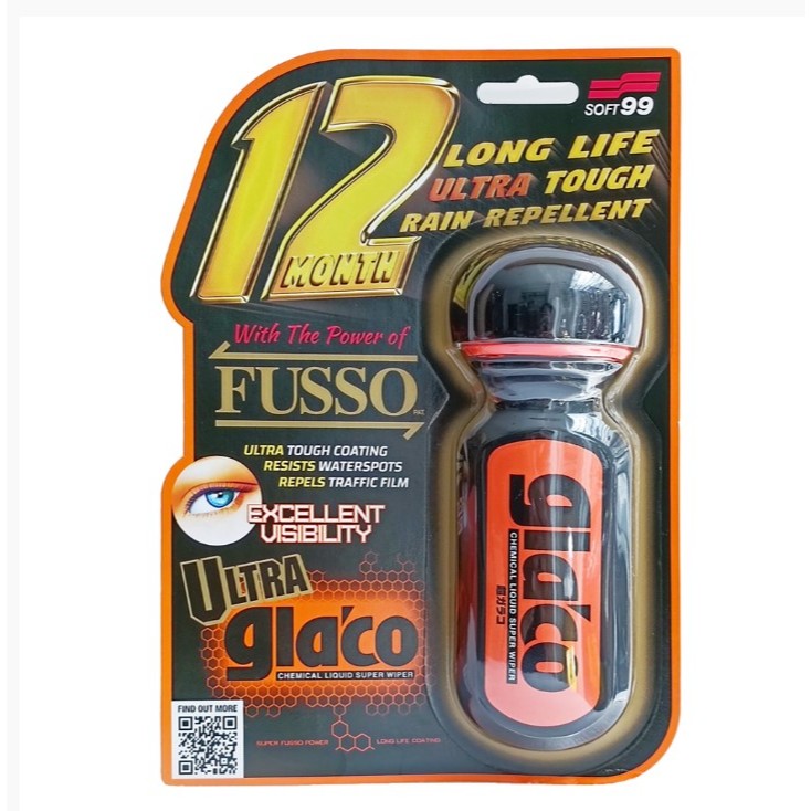 น้ํายาเคลือบนาโน ป้องกันน้ํา สําหรับกระจกรถยนต์ 12 เดือน Ultra glaco soft 99 G-19