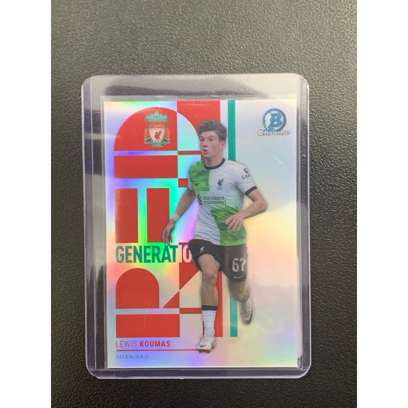 U247 Lewis Koumas Liverpool Topps Chrome Liverpool Team Set 2023/24 Football Card