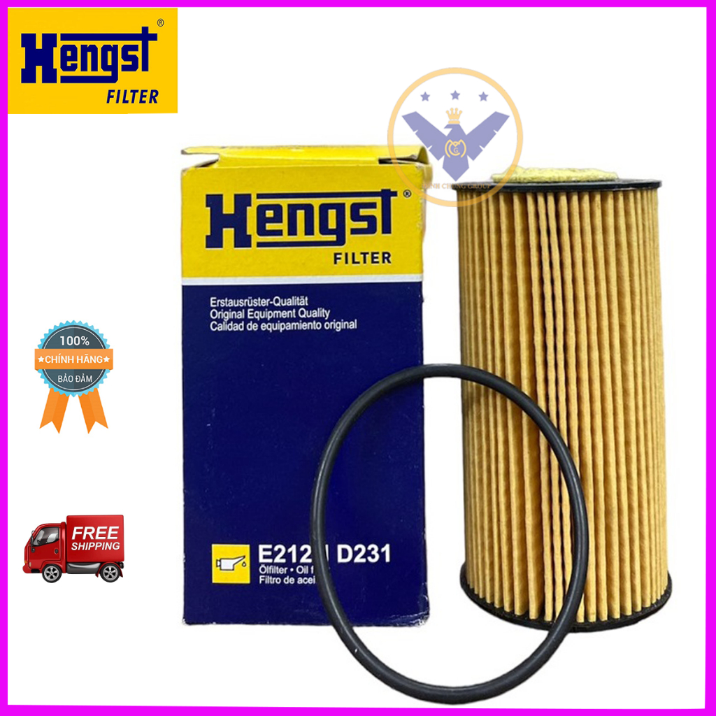 Hengst E212H D231 กรองน้ํามันเครื่องสําหรับ Nissan Navara 2.3 Turbo 2023 - ปัจจุบัน