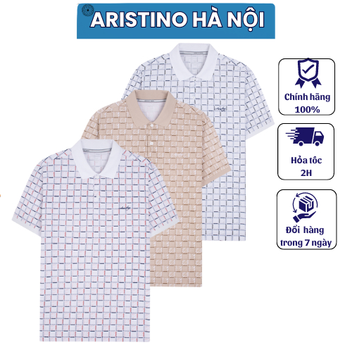 (NEW MODEL 2024) เสื้อยืดคอปกแขนสั้น Aristino ผ้า SUPER COOL ทรงตรง APS074S3