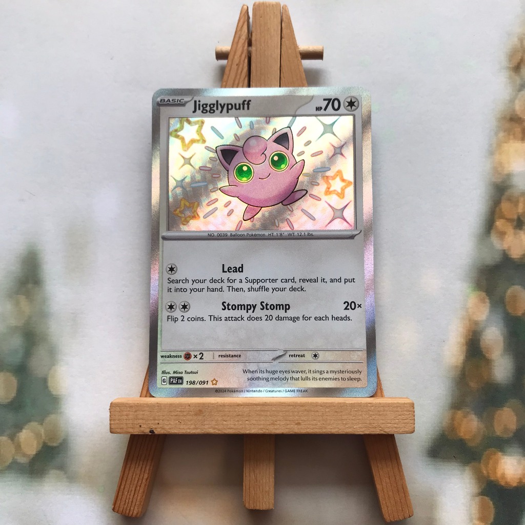 Pokemon Jigglypuff Picture Card 198/091 - Shiny Rare English Card