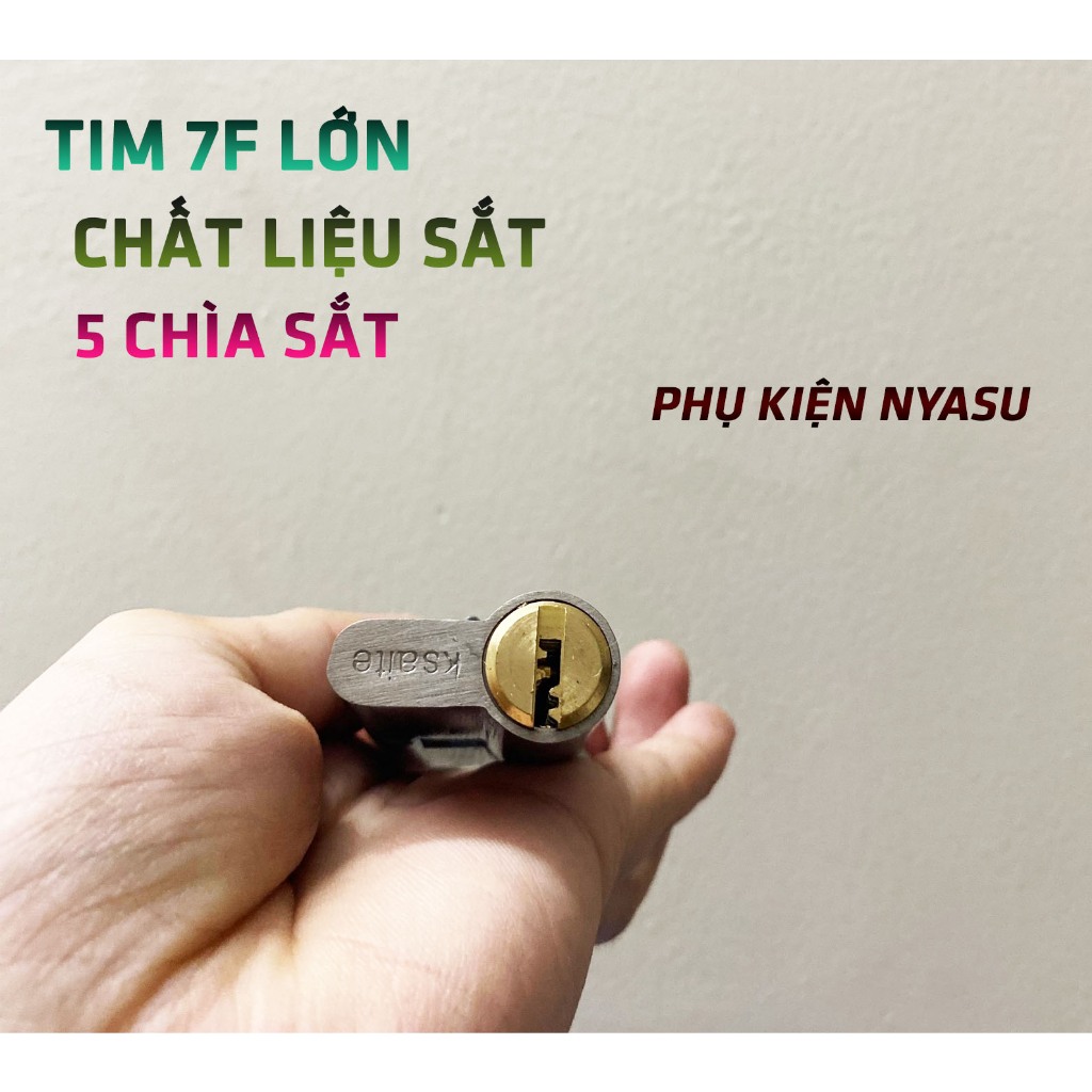 KSAITE 7F กุญแจเหล็กแท้ CORE/TUBE/BUTTER - 7x3.2CM