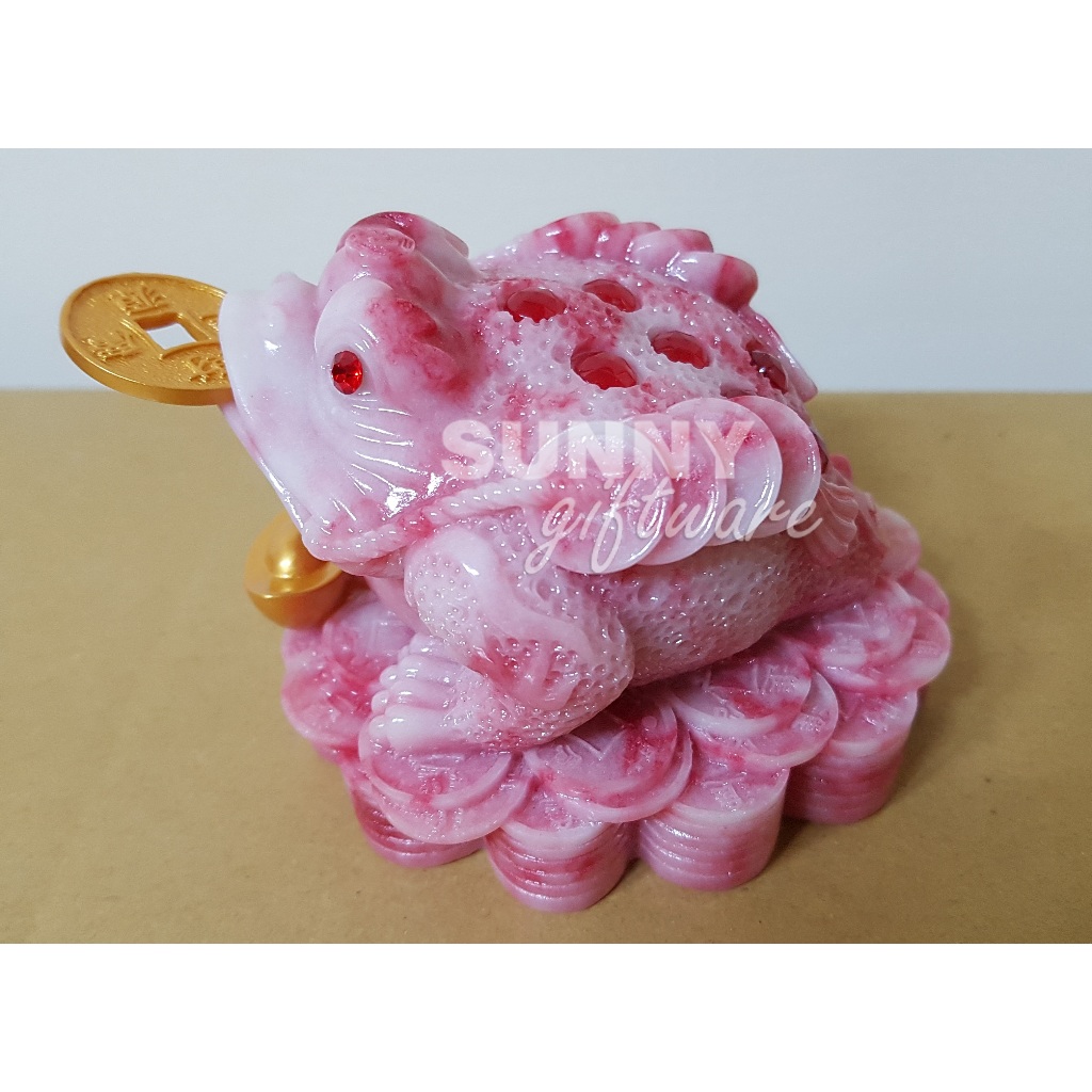 คางคกนั่งบล็อกเงิน D12x8cm