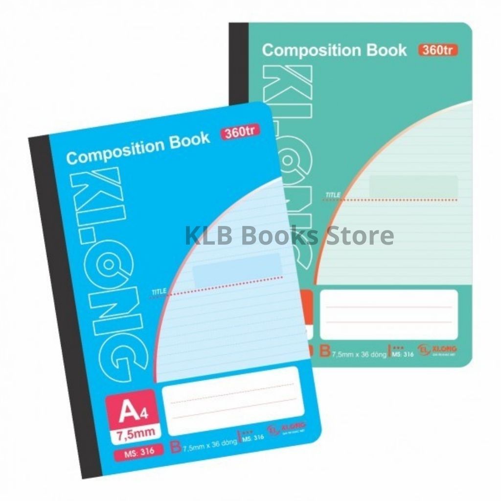 Combo สมุดบันทึกแนวนอน A4 3 ชิ้นพร้อมกระดูกสันหลังเหนียว Klong เกรด 2,3 (120T, 200T, 320T, 360T, 420