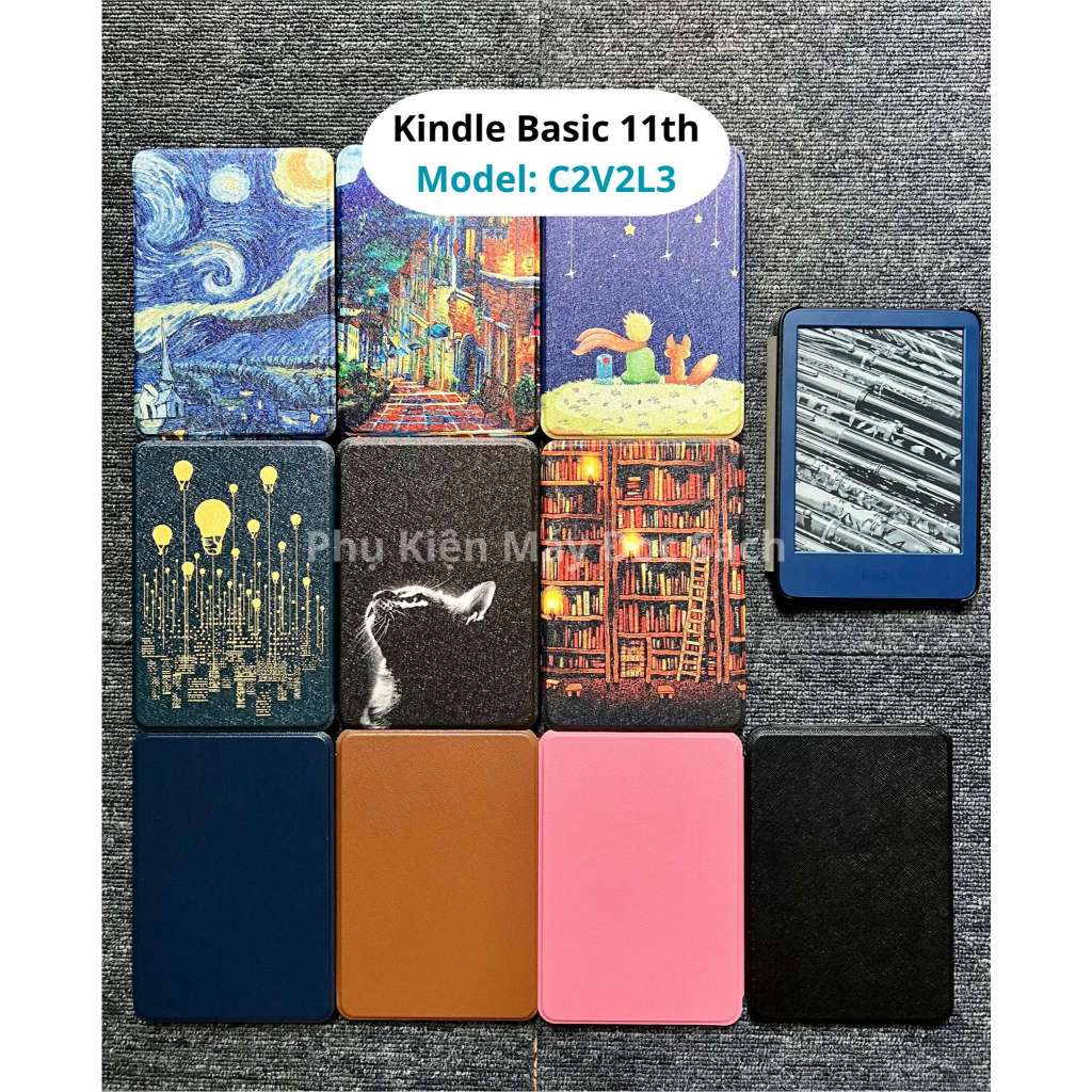 ปกหนังสําหรับ Kindle Basic 2022/Basic 2024 (Kindle 11th) รุ่น C2V2L3 เคสธรรมดา/ลวดลาย