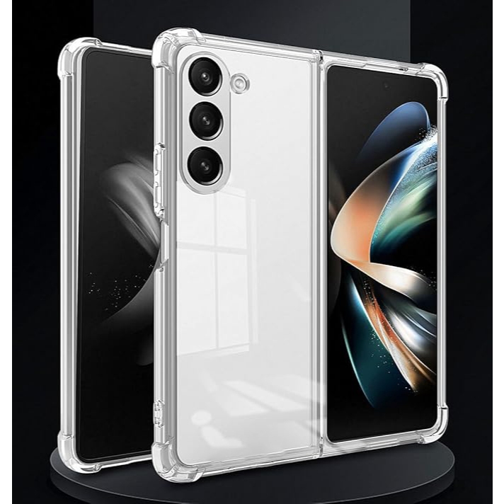 Olie เคส PC สําหรับ Samsung Z Fold 5 Z Fold 5 Z Fold 4 Zfold3 เคสโทรศัพท์แบบใสพร้อมขอบกันกระแทก