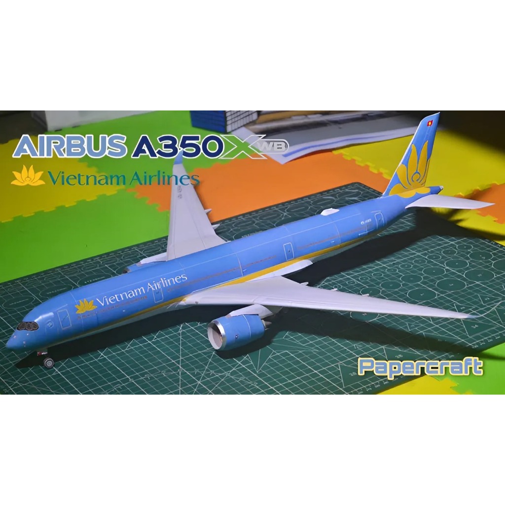 Airbus A350-900 VNA โมเดลกระดาษเครื่องบินเชิงพาณิชย์
