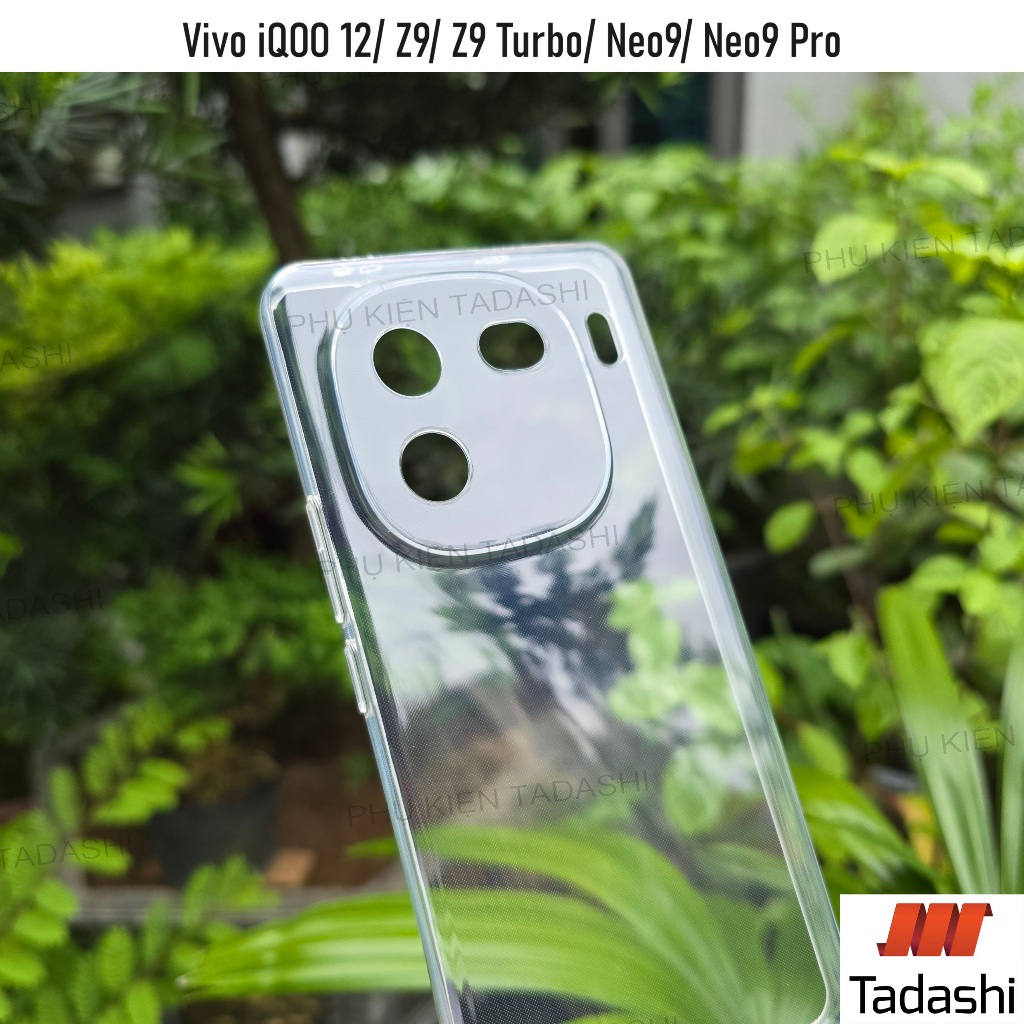 Vivo iQOO 12/ iQOO 13/ iQOO 15, iQOO Z9/ Z9 Turbo/ Z10, iQOO Neo9S Pro+ เคสใสพร้อมขอบป้องกันกล้อง