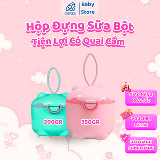 Hộp To đựng sữa bột, thức ăn 350/200 gram có quai cầm tiện lợi cho mẹ và bé