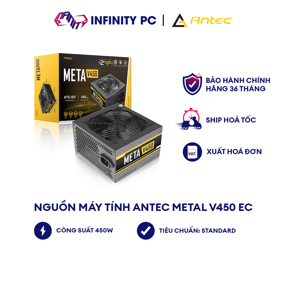 Antec Meta V450 - 450W, V550 - 550W แหล่งพลังงานคอมพิวเตอร์ | Atom V650 - 650W, V750 - 750W | สินค้า