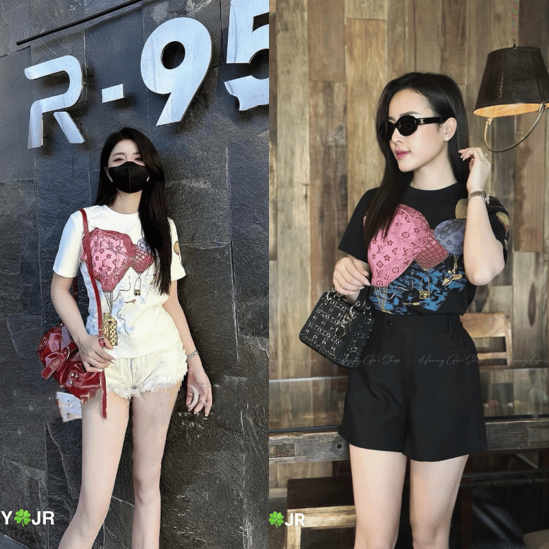 กว่างโจว LV ผ้าฝ้ายคุณภาพสูง Babytee เสื้อยืดผู้หญิง
