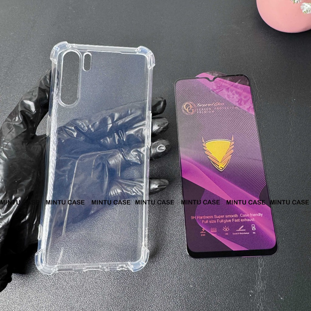 เคส Oppo A91 (2020 ) / Reno 3 / OPPO A91 / OPPO Reno3 และกระจกนิรภัย - แบบใสกันกระแทก