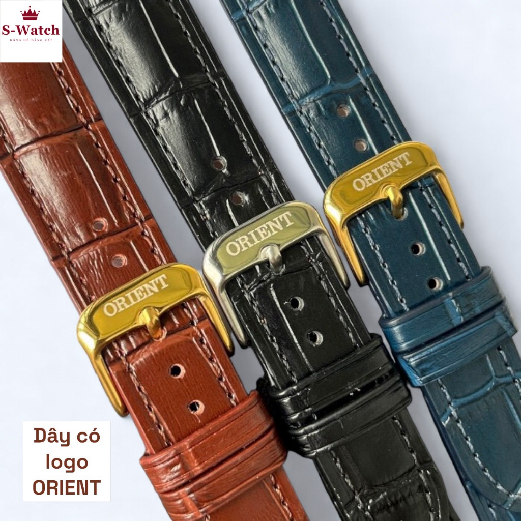 [orient Leather strap] สายหนังนาฬิกา orient สายหนังวัวอิตาลีคุณภาพสูงพร้อมสายโลโก้ orient ขนาดผู้ชาย