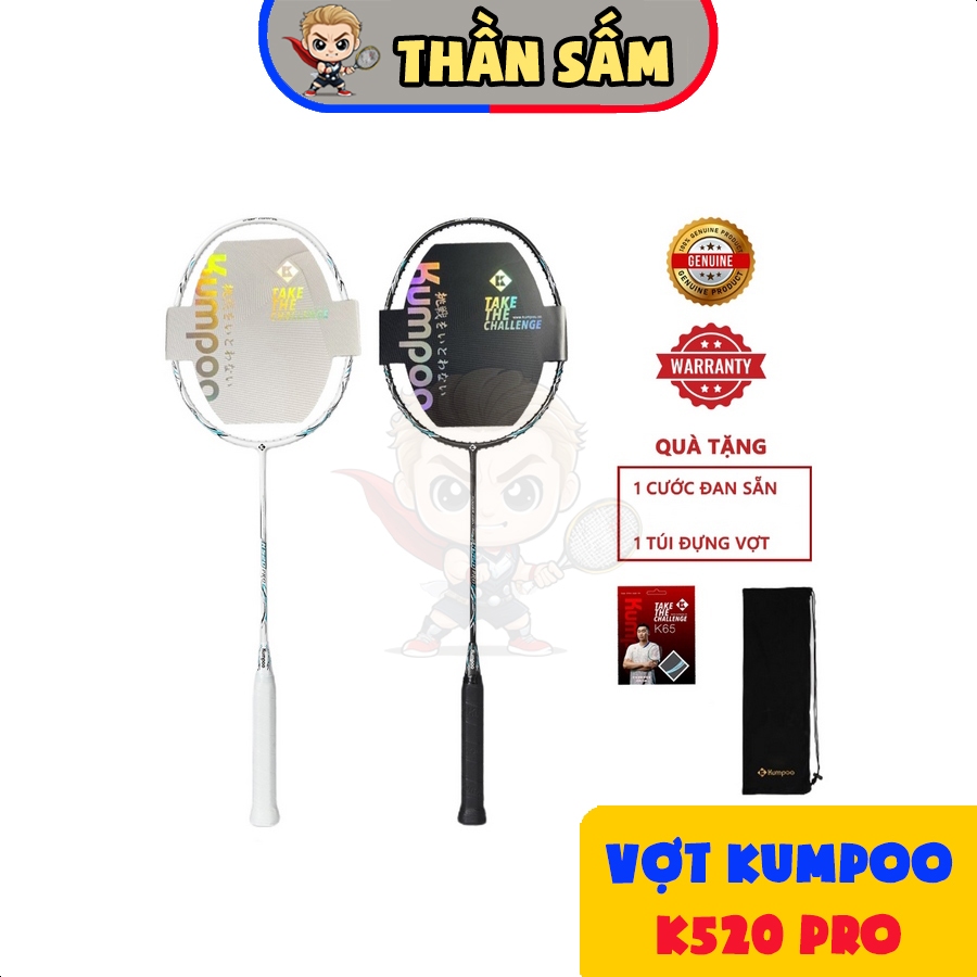 Kumpoo K520 Pro ไม้แบดมินตันแท้คาร์บอนไฟเบอร์ 4U หัตถกรรมที่ครอบคลุม