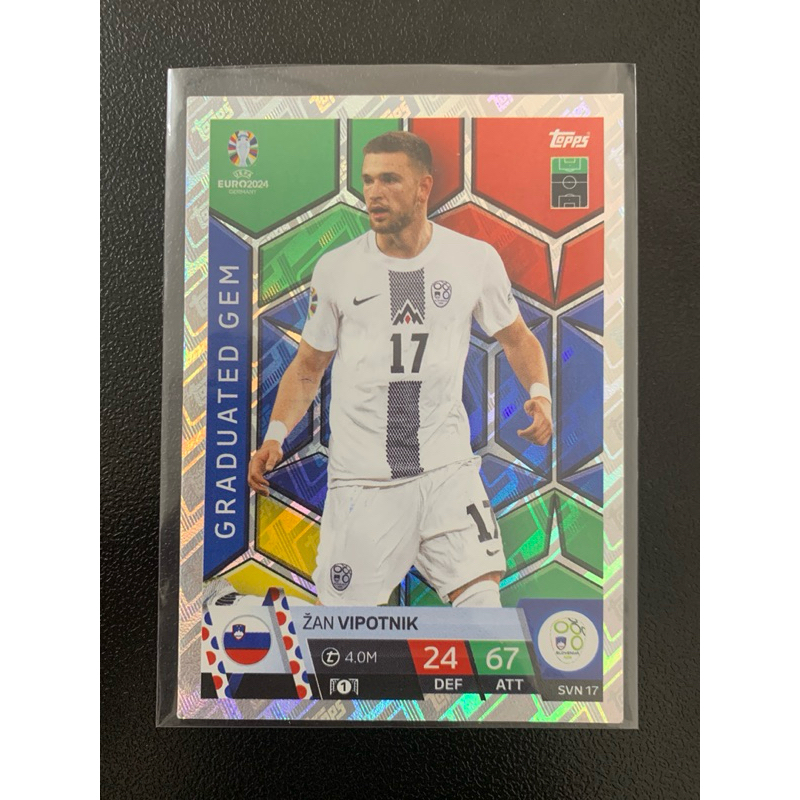 U400 Vipotnik Slovenia Graduated Gem Topps Match Attax Euro 2024 การ์ดฟุตบอล