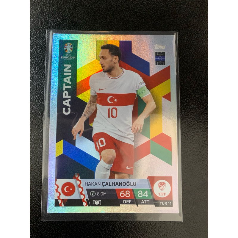 U404 Calhanoglu Torkiye Captain Topps Match Attax Euro 2024 การ์ดฟุตบอล