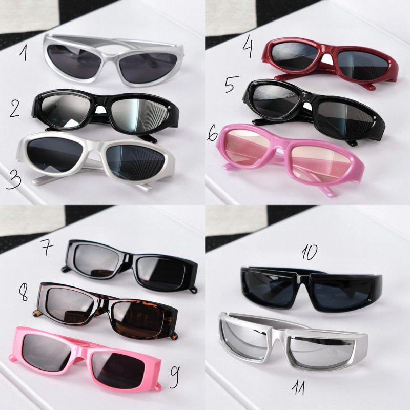 STREETSTYLE UNISEX FASHION Y2K GLASS ดีไซน์แตกต่างกัน