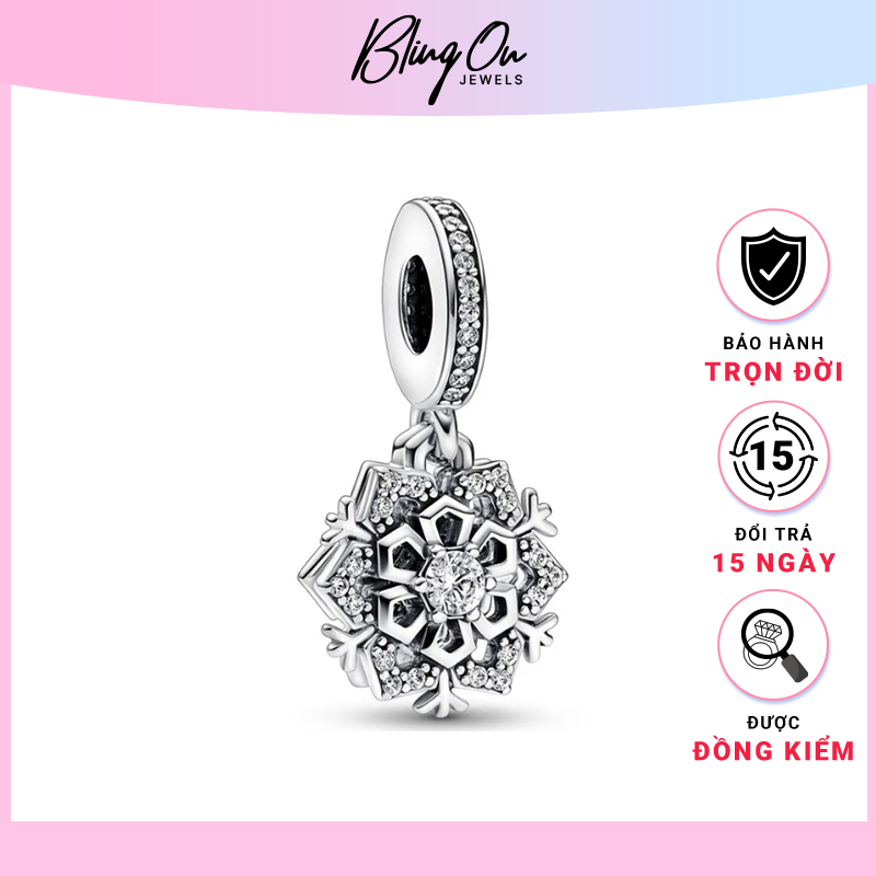 Pandora Sparkling Snowflak Charm 1138SV - S925 Silver Standard