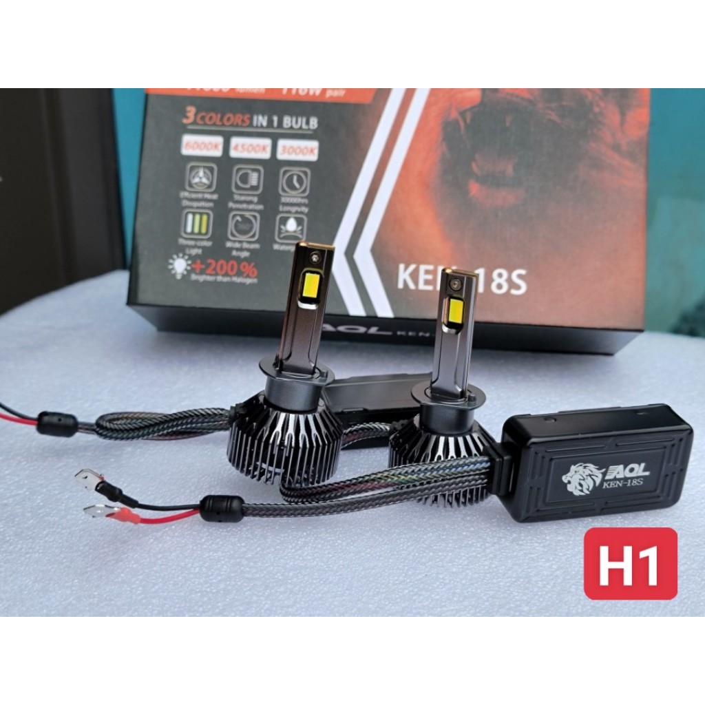 LED K18s 3 สี หมุดเต็ม H4-H7-H11-H16-hb3/9005-hb4/9006