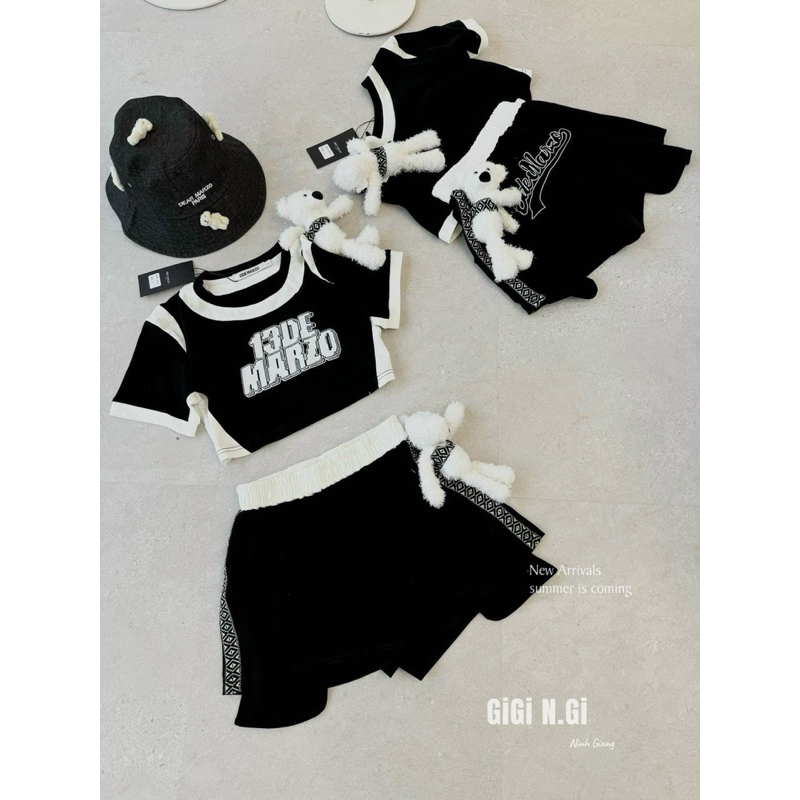 CROPTOP SET 13DE MARZO BLACK และ WHITE BEAR
