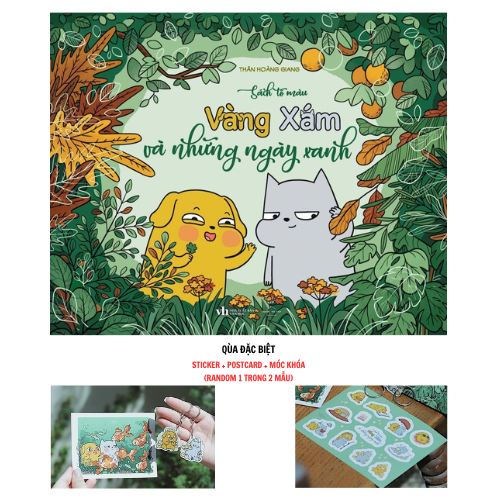 หนังสือสีเหลืองสีเทาและวันสีเขียว - ระบายสีได้ทุกวัย [เวียดนาม ร้านหนังสือ-666]