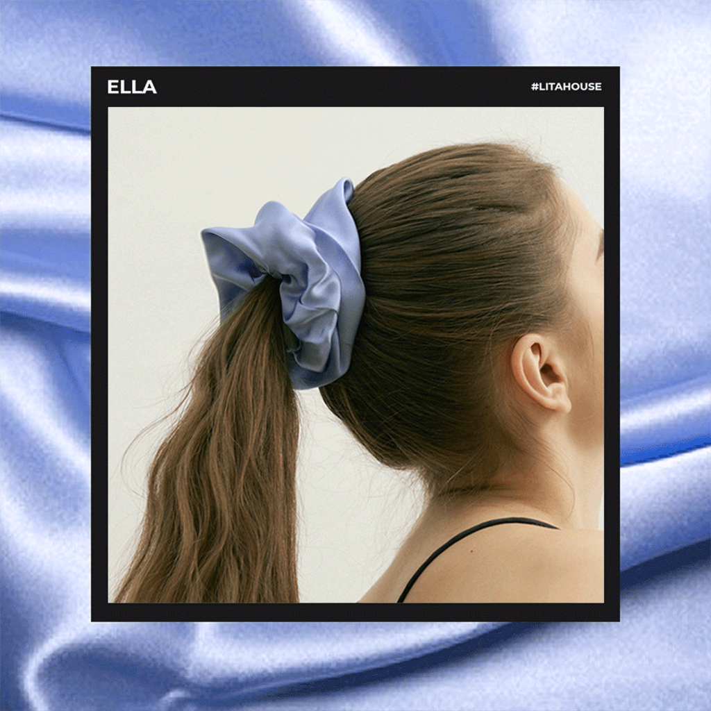 [Update] ELLA - Silk Satin Scrunchies Handmade I Cornflower Blue
