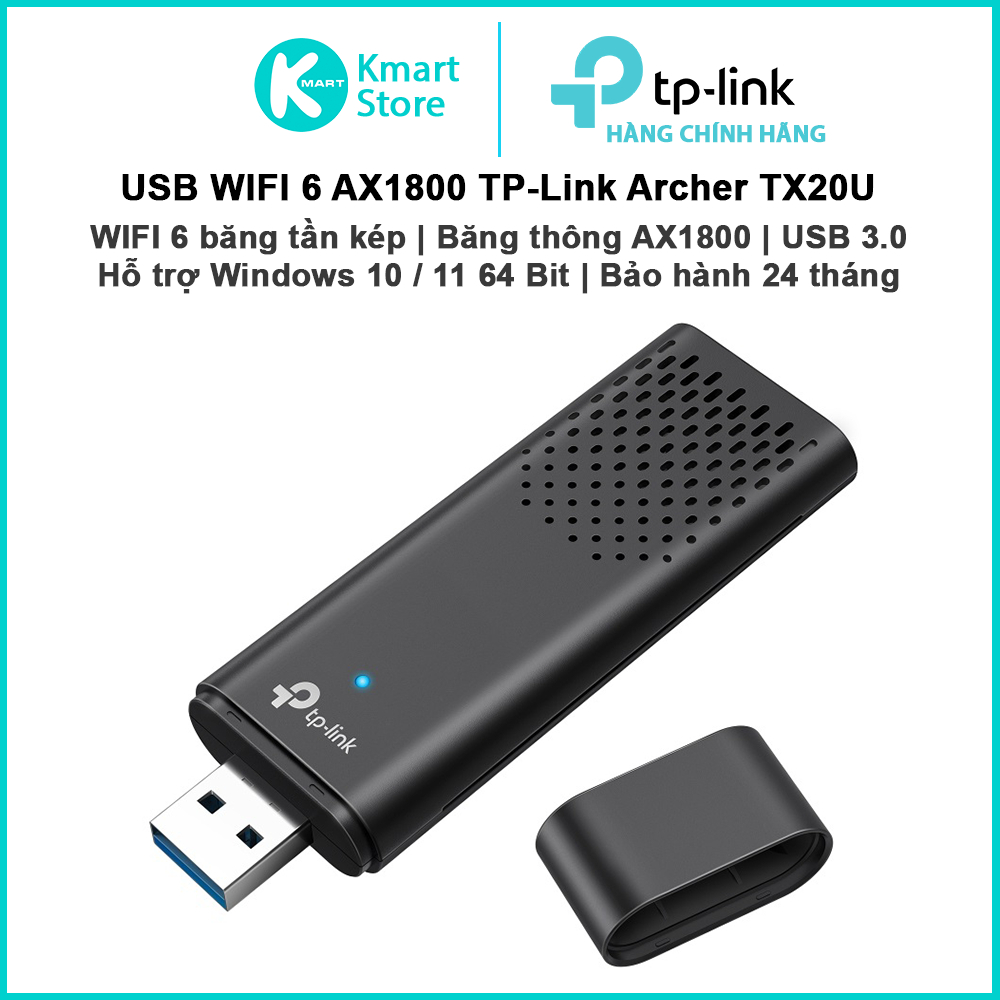 USB WIFI 6 AX1800 TP-Link Archer TX20U | AX1800 แบนด์แบนด์วิดท์คู่ | การเชื่อมต่อ USB 3.0 | ติดตั้งง