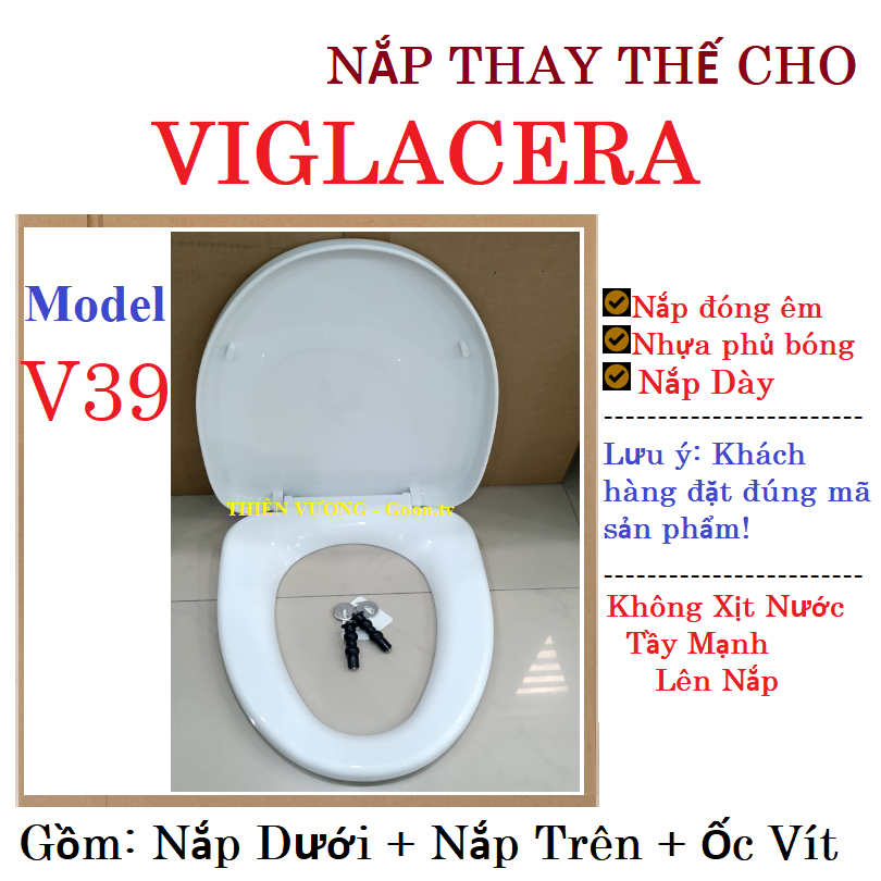 ฝาส้วม Viglacera v39 ฝาร่วงได้อย่างราบรื่น