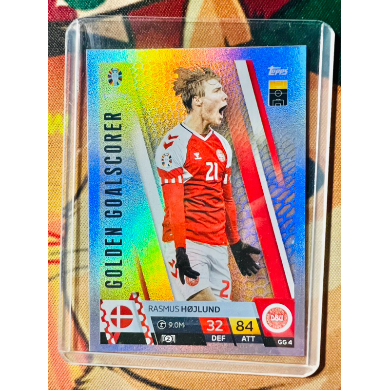 Ramus Hojlund Golden Goalsoccer Topps Match Attax UEFA Euro 2024 การ์ดฟุตบอล