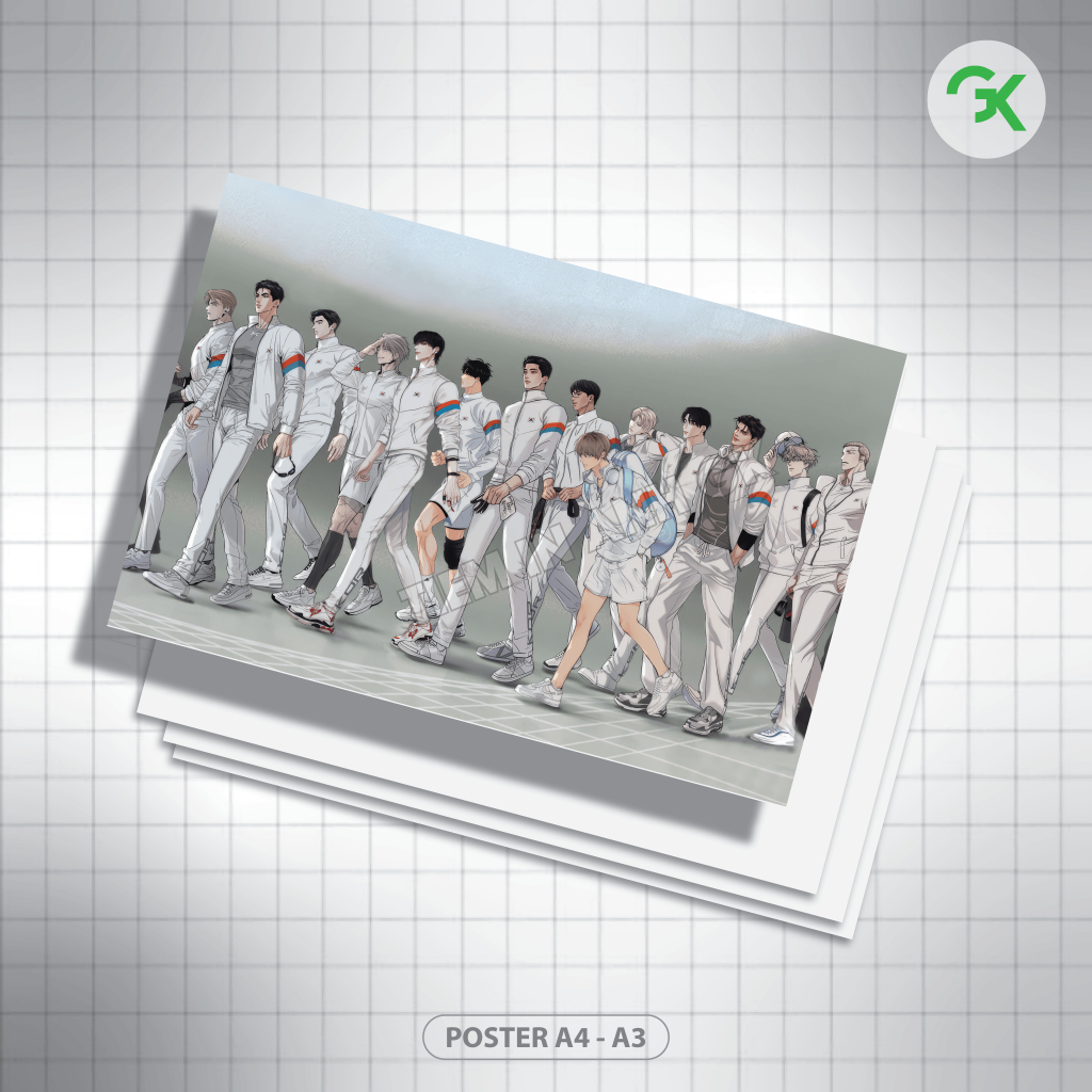 โปสเตอร์ Team Lezhin Comics - ขนาด A4 (20x30ซม.) และ A3 (30x40ซม.)