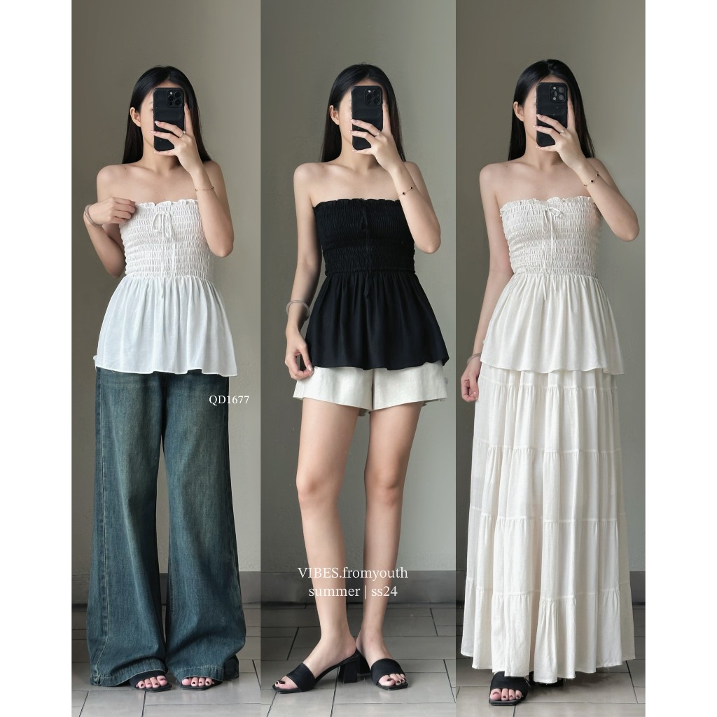 เสื้อท่อ LINEN พร้อมขา BELLY_AV1891