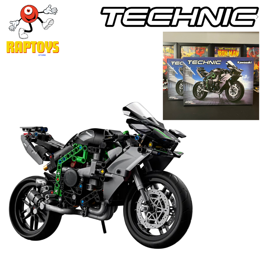 [TECHNIC] โมเดลของเล่นประกอบ NINJA KAWASAKI H2R | 858 ชิ้น