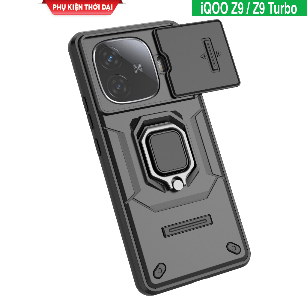 IQOO Z9 / Z9 Turbo / Z9 Turbo+ / Z10 Turbo Pro Plus เคสกล้องกันกระแทกฝาครอบสไลด์