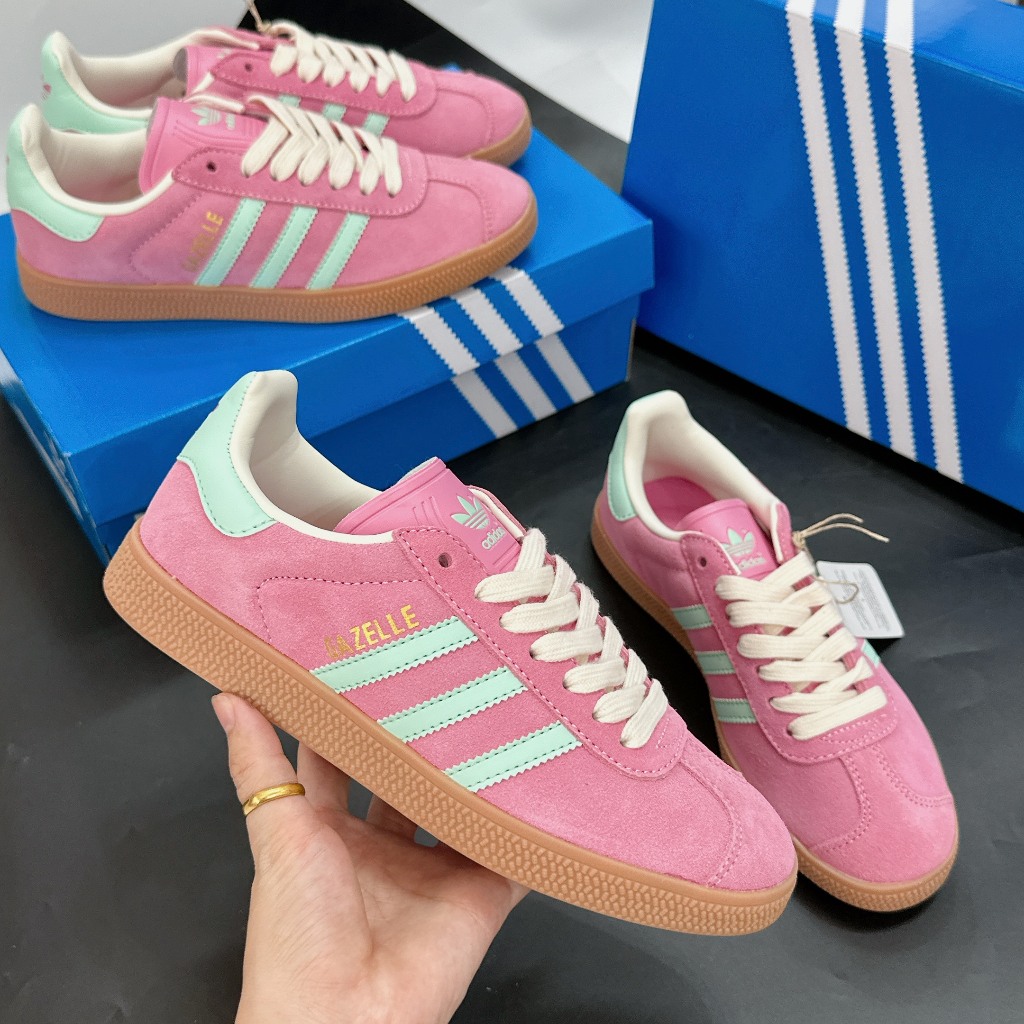 รองเท้าผ้าใบ Adidas Gazelle Bliss Pink Clear Mint IH5015