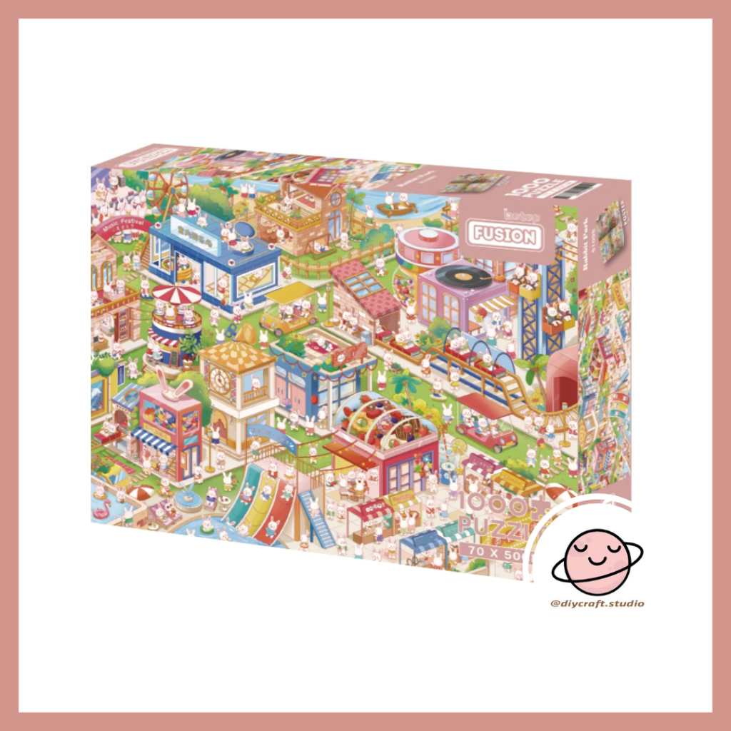 < Rabbit park >Botop Fusion Jigsaw Puzzle 1000 ชิ้น - JigsawPuzzle 1000 ชิ้น - BlueCard