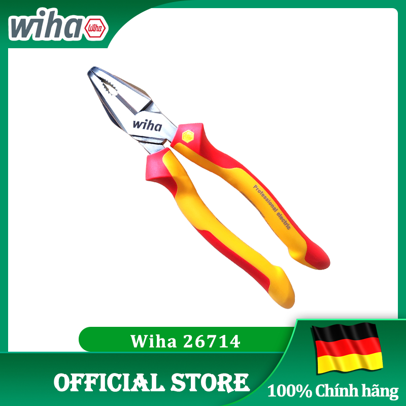 WIHA 26714 คีมอเนกประสงค์หุ้มฉนวน 1000 โวลต์ 200 มม. [เยอรมันแท้/เยอรมนี]