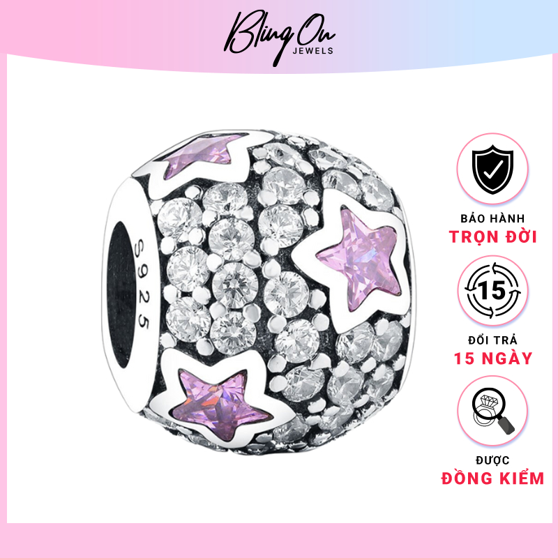 Pandora Charm The Stars Pink Sterling 1230 - S925 Sterling Silver