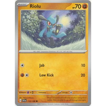 Riolu 112/198 การ์ดโปเกมอนแท้ ภาษาอังกฤษทั่วไป