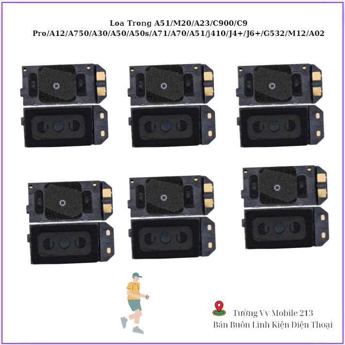 ลําโพงภายใน A51/M20/A23/C900/C9 Pro/A12/A750/A30/A50/A50s/A71/A70/A51/j410/J4+/J6+/G532/M12/A02