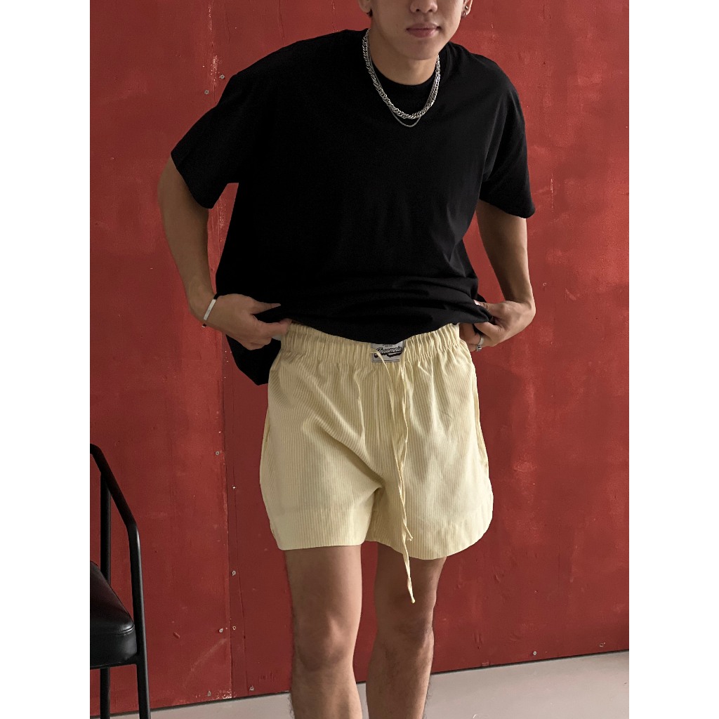 Kate Oxford INSOMNIA กางเกงขาสั้นลายทาง Unisex เหนือเข่า - PS012