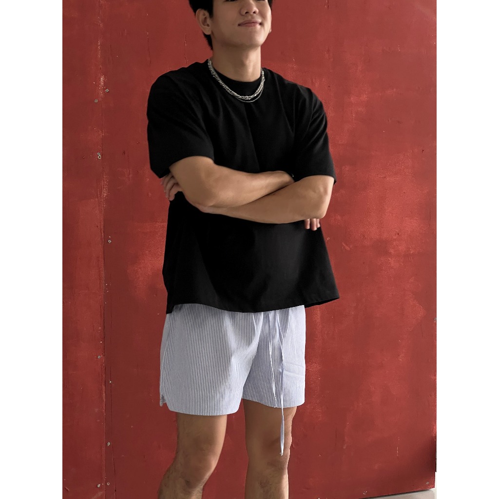 Kate Oxford INSOMNIA กางเกงขาสั้นลายทาง Unisex เหนือเข่า - PS012