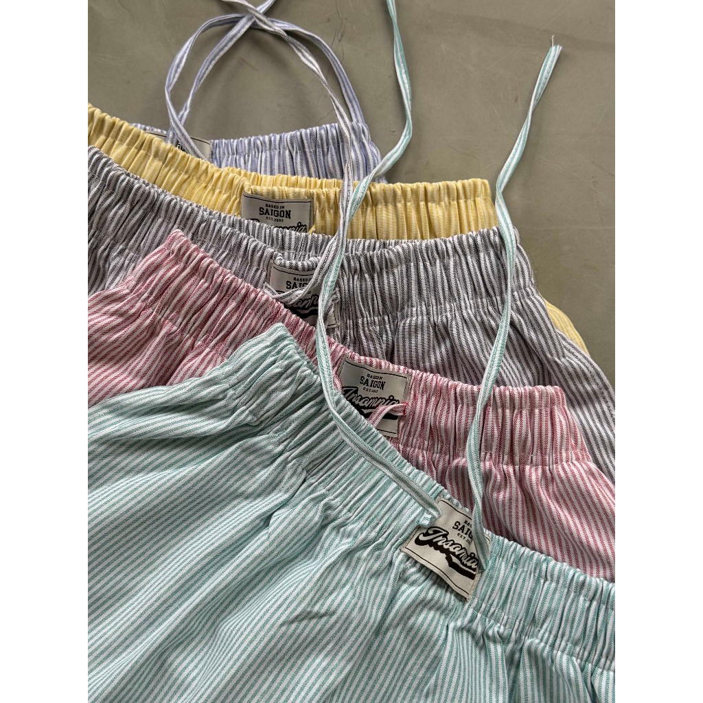 Kate Oxford INSOMNIA กางเกงขาสั้นลายทาง Unisex เหนือเข่า - PS012