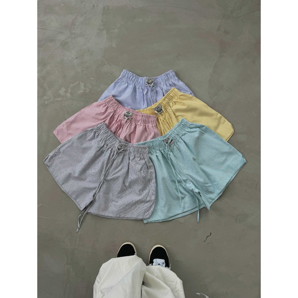 Kate Oxford INSOMNIA กางเกงขาสั้นลายทาง Unisex เหนือเข่า - PS012