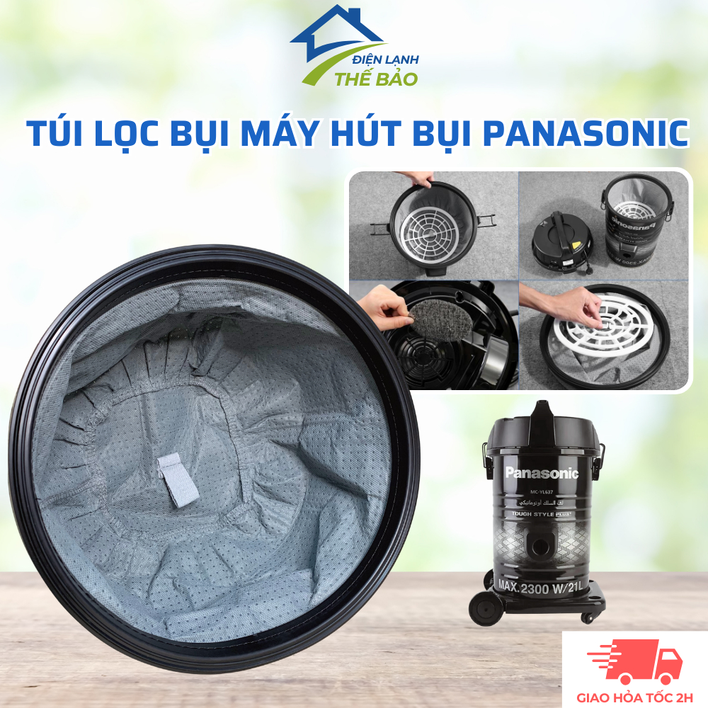 Panasonic กระเป๋ากรองฝุ่นเครื่องดูดฝุ่น รุ่น MC-YL637SN49, MC-YL631RN46, Standard Panasonic เครื่องด