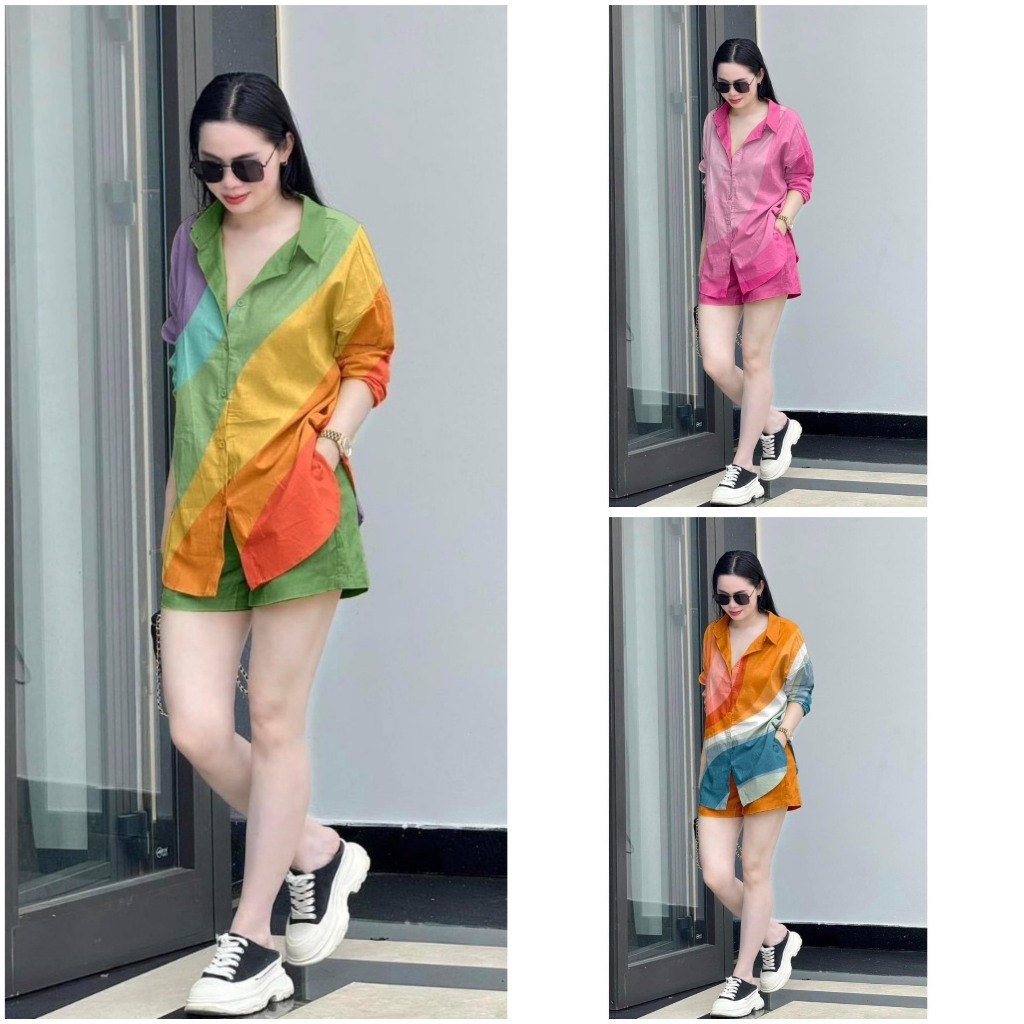 Set Womens Set, Luxury Outing Set, Shirt, Shorts T61