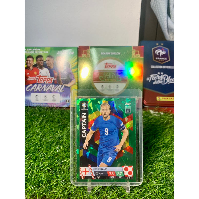 การ์ดฟุตบอล Harry Kane Captain Green Topps Match Attax Euro 2024