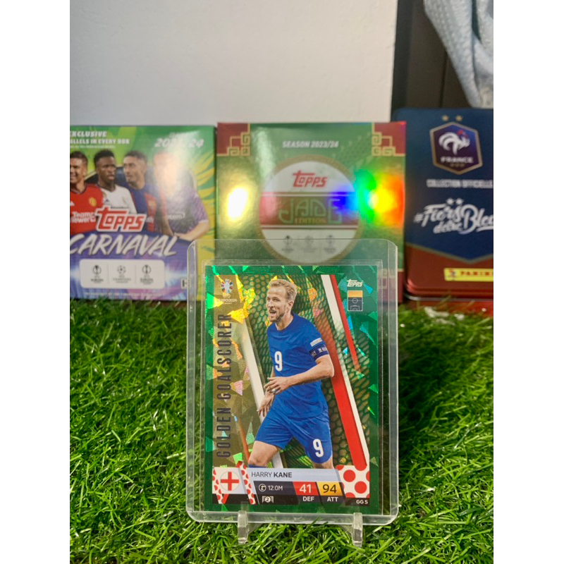 การ์ดฟุตบอล Harry Kane Golden Goalsoccer Green Topps Match Attax Euro 2024