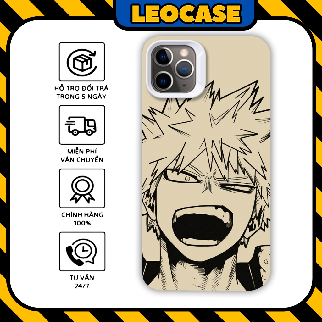 Leocase My Hero Academia Bakugo Manga อะนิเมะซิลิโคนพรีเมี่ยมเคส iPhone สําหรับ iPhone 15/14/13/12/1