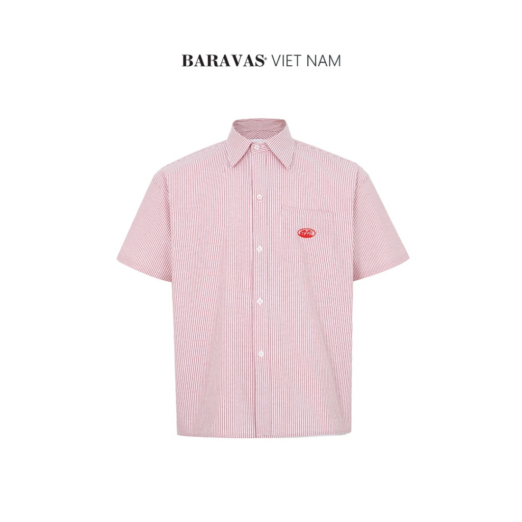 KarTell เสื้อ Oxford ลาย Baravas - S/RED